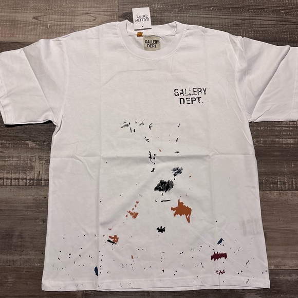 Gallery Dept White Tee with Abstract Design - Picture 1 of 2